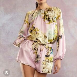 CYNTHIA ROWLEY ALICE SILK BLOUSE IN PINK MULTI - NWT (SIZE XS)